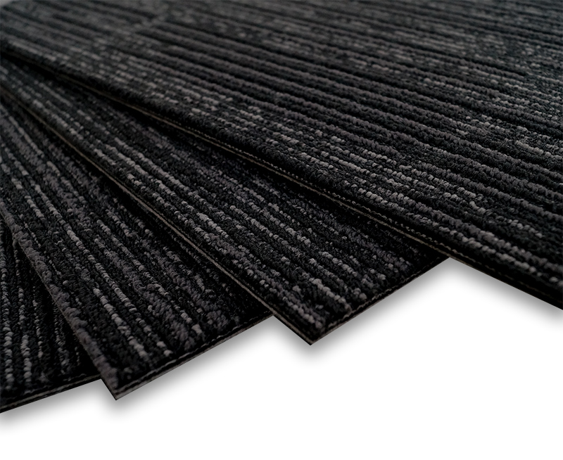  carpet-tiles product-details Niagara-9-Cushionback-Charcoals-Greys-Indent-Pattern-model-Macro_shot_Niagara_09_cushionback_carpet_tiles_WS