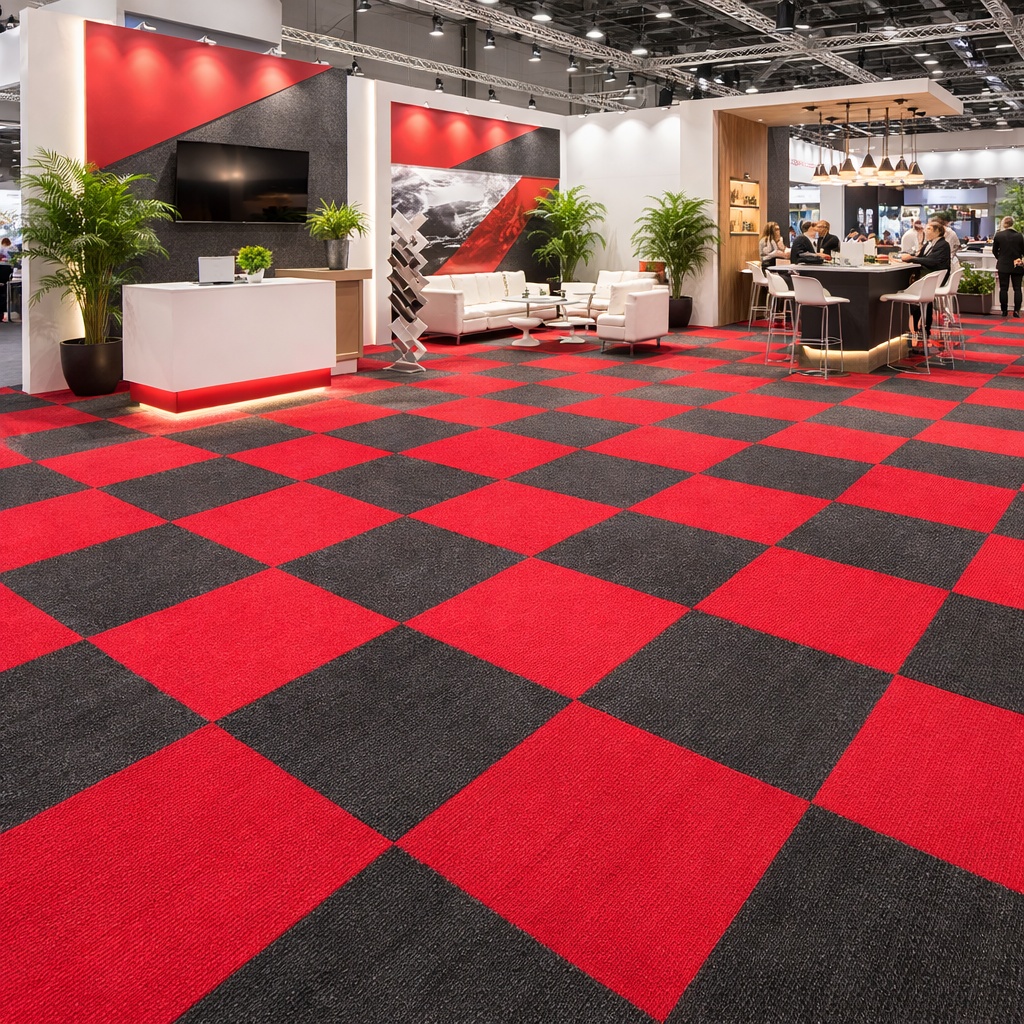  pure-colour-carpet-tiles product-details Magic-Cube-015-Royal-Red-50cm-x-50cm-model-fct-1944Mockup-2