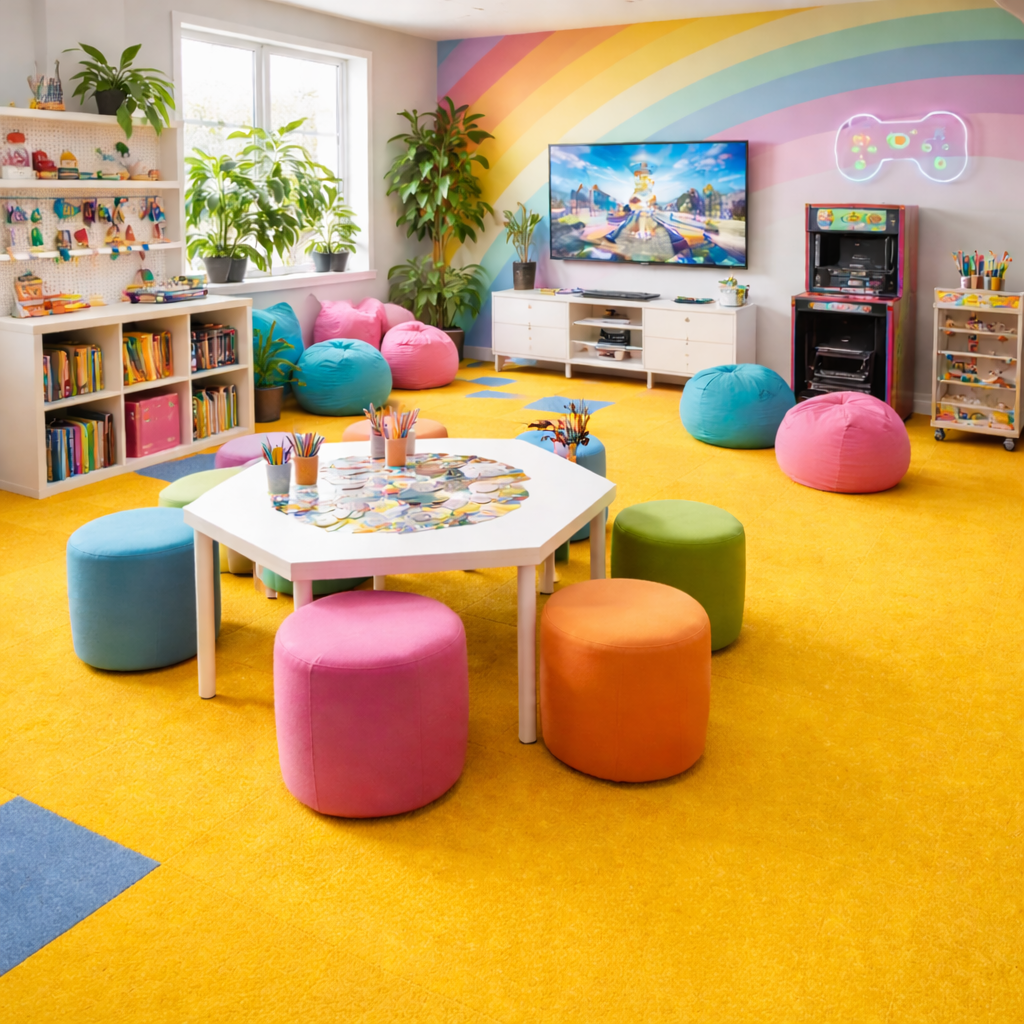  pure-colour-carpet-tiles product-details Yellow-Super-Tufted-Needle-Punched-1m-x-1m-Exhibition-Carpet-Tiles-model-xct-1954Mockup-1