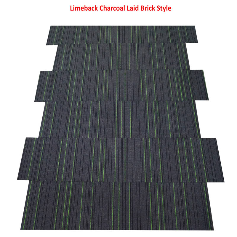  carpet-tiles product-details Limeback-Charcoal-Charcoal-Black-Silver-Grey-Bold-Lime-Stripe-Highlight-model-cpt-898carpet-tiles-pattern-Limeback-charcoal-laid-brick-style-RBw-8185