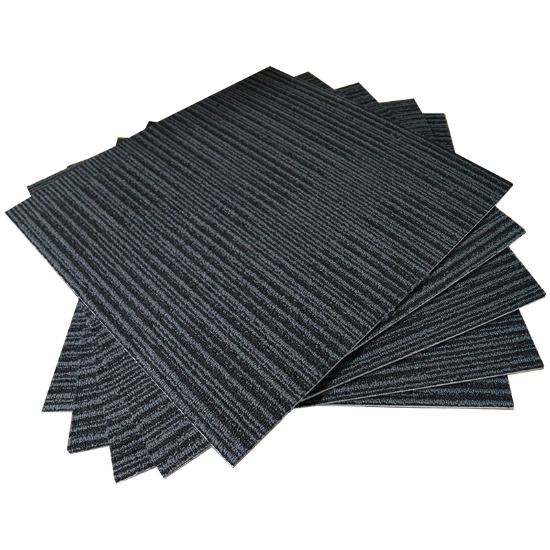  carpet-tiles product-details Champ-Charcoal-Hi-Traffic-SDN-Pile-Dark-Charcoal-Black-Indent-Pattern-model-cpt-926Champ-Charcoal-carpet-tiles-stack-wsa